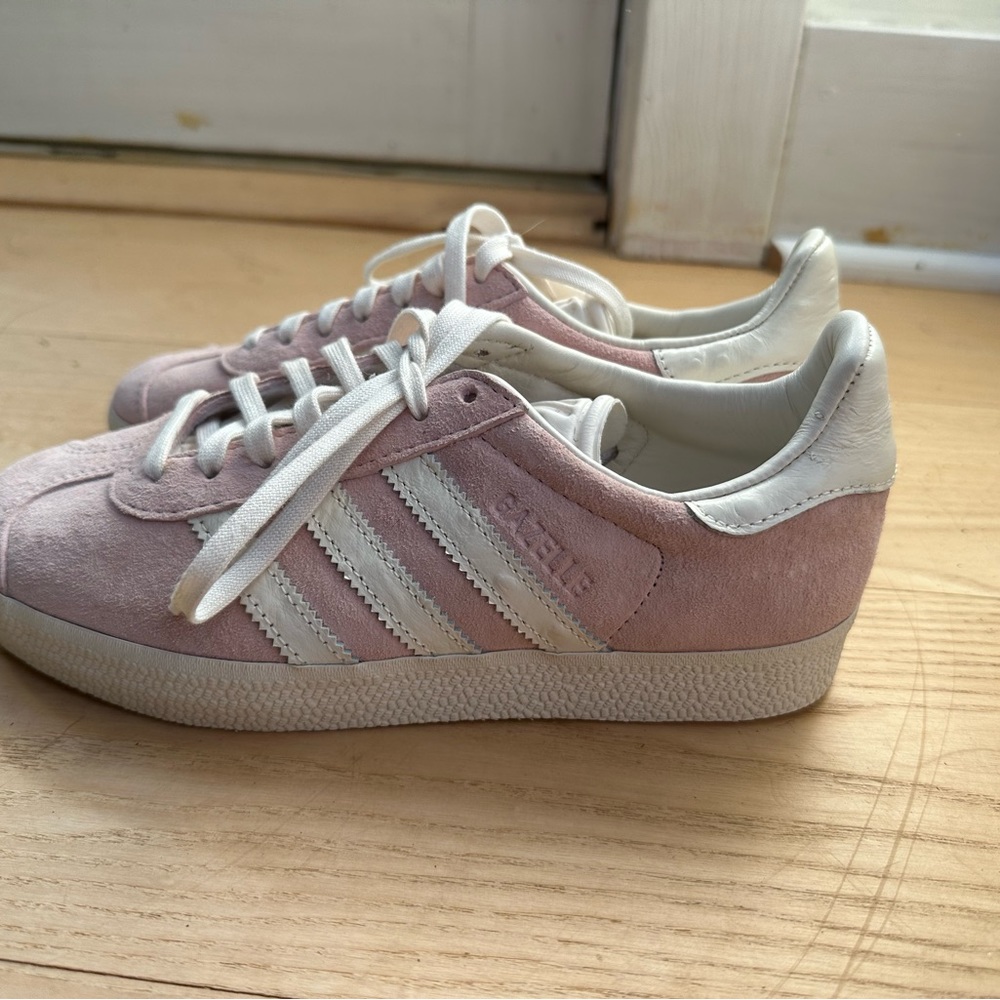 Pink Suede Addidas Gazelle sneakers
